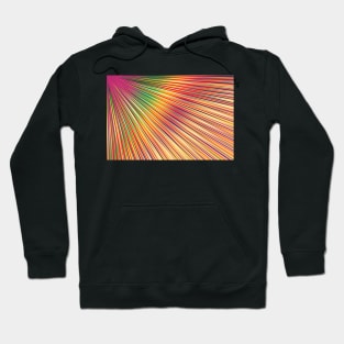 Rainbow rays, abstract print, diagonal lines Hoodie